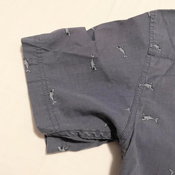 Walker Refinery Shark Print Button Up Shirt Mens Size Large - Picture 14 of 16